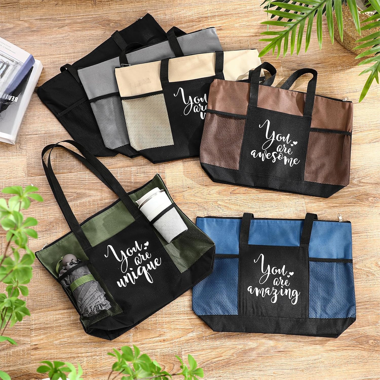 6 Pcs Housekeeping Week Thank You Tote Bags Bulk image 2