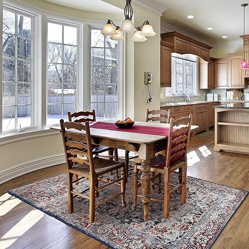 Miniatura 6 de JML Alfombra de área de 6 x 9 pies para sala de estar, alfombra lavable para dormitorio, antideslizante, tamaño completo opcional (3 x 5  4 x 6  5 x