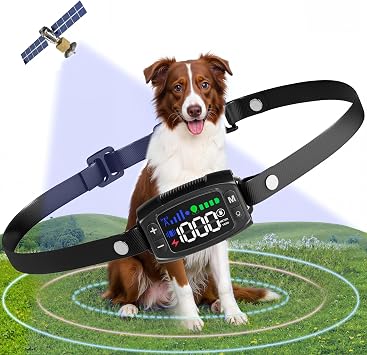GPS Wireless Dog Fence System, Rechargeable Electric Fence for Dog