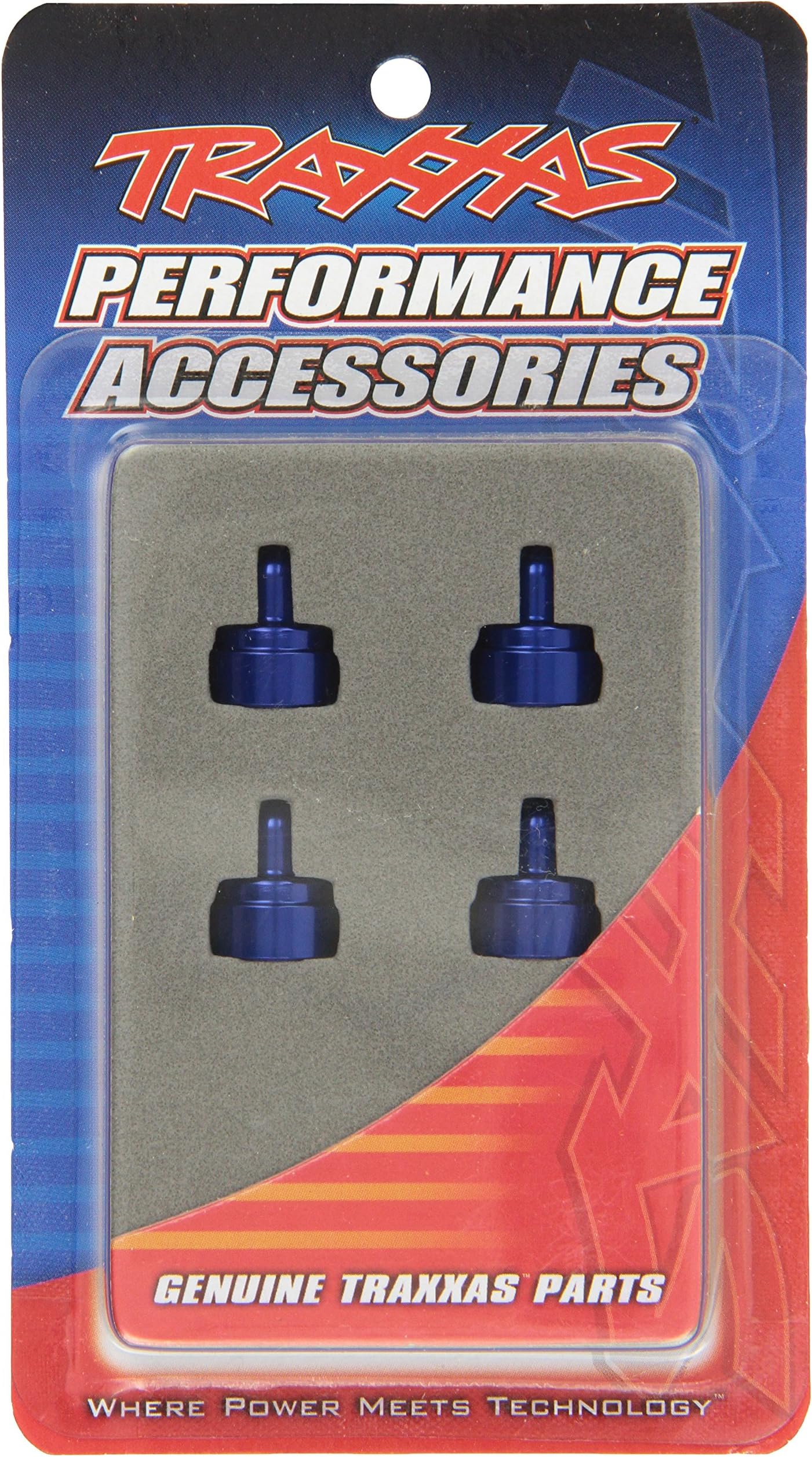3767A Blue-Anodized Aluminum Shock Caps (fits Ultra Shocks) (Set of Four)