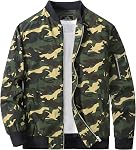 MAGCOMSEN Men's Bomber Jacket with Pockets Lightweight Casual Windbreaker Full Zip Spring Fall Coat