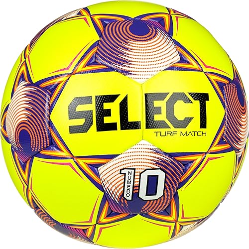 Miniatura 10 de Select Select Numero 10 Balón de Fútbol para Césped de Partido Blanco/Naranja/Púrpura V25 - 1-Ball,Blanco/Naranja/Púrpura V25 - Paquete de 12