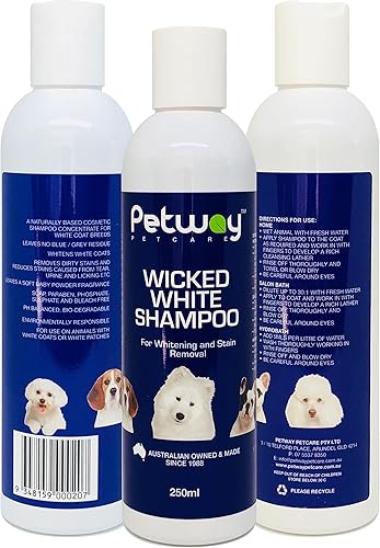 Miniatura 5 de Petcare Wicked White - Champú blanqueador y eliminación de manchas para perros con pelaje blanco, limpieza profunda para el pelaje y la piel, libre