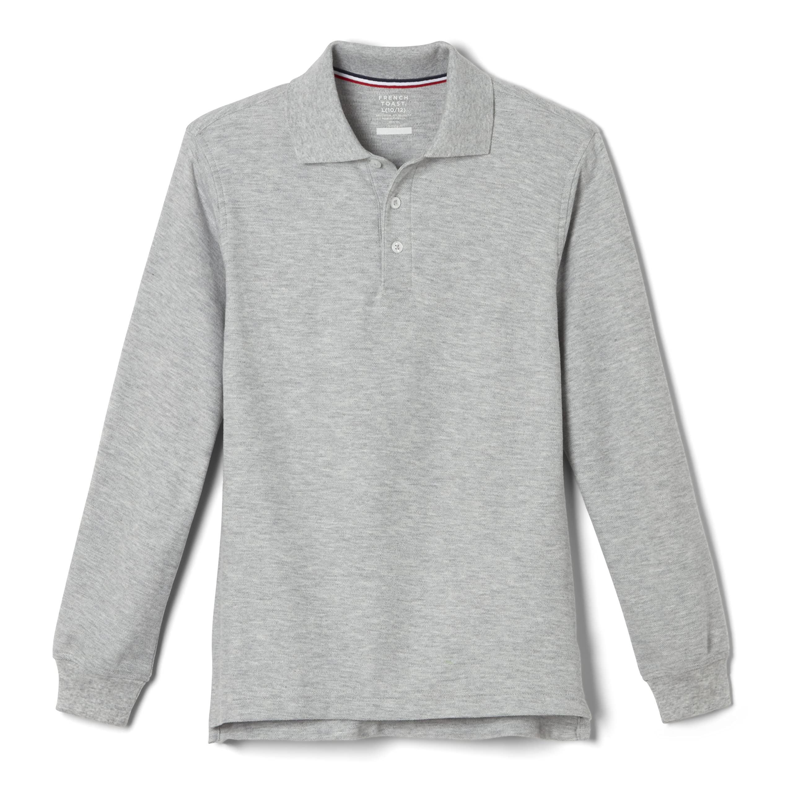 French Toast Boys Pique Polo School Uniform Shirt with Long Sleeves for Boys and Girls