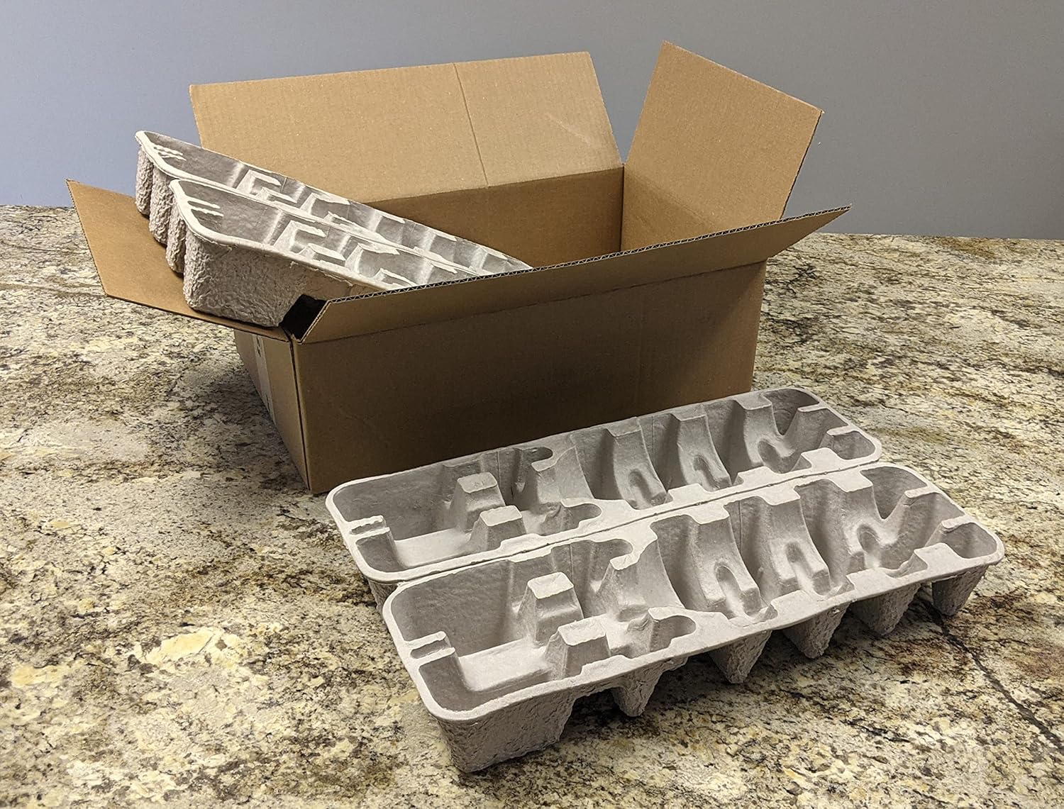 Wine Shipping Box & Pulp Inserts 1,500ml (Magnum), 2