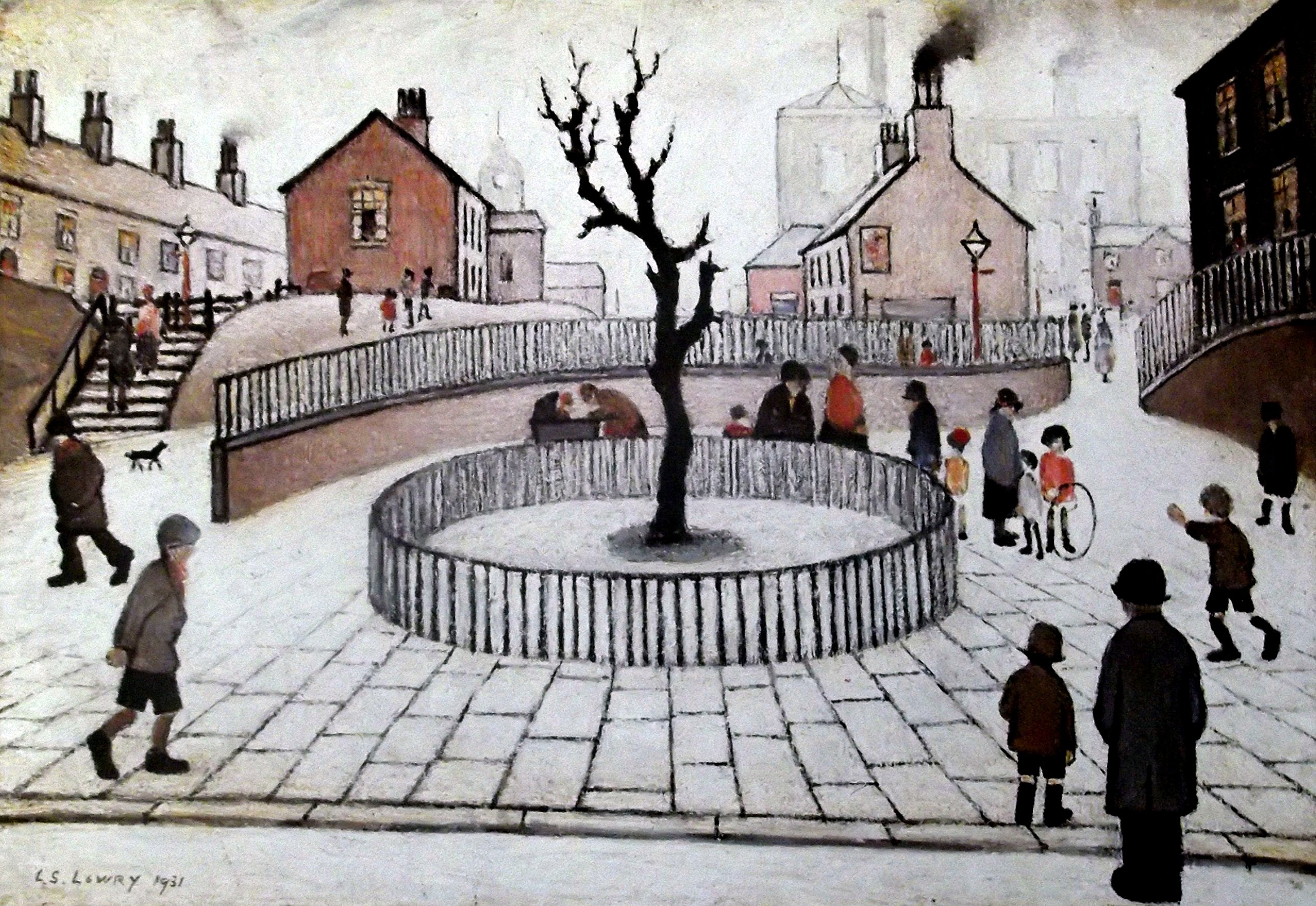 Stateoftheart-Uk Image - The Tree - Image Plus Border Authentic Uk Handcrafted L S Lowry Print - 16 X 12Inch Image - The Tree - Plus Border
