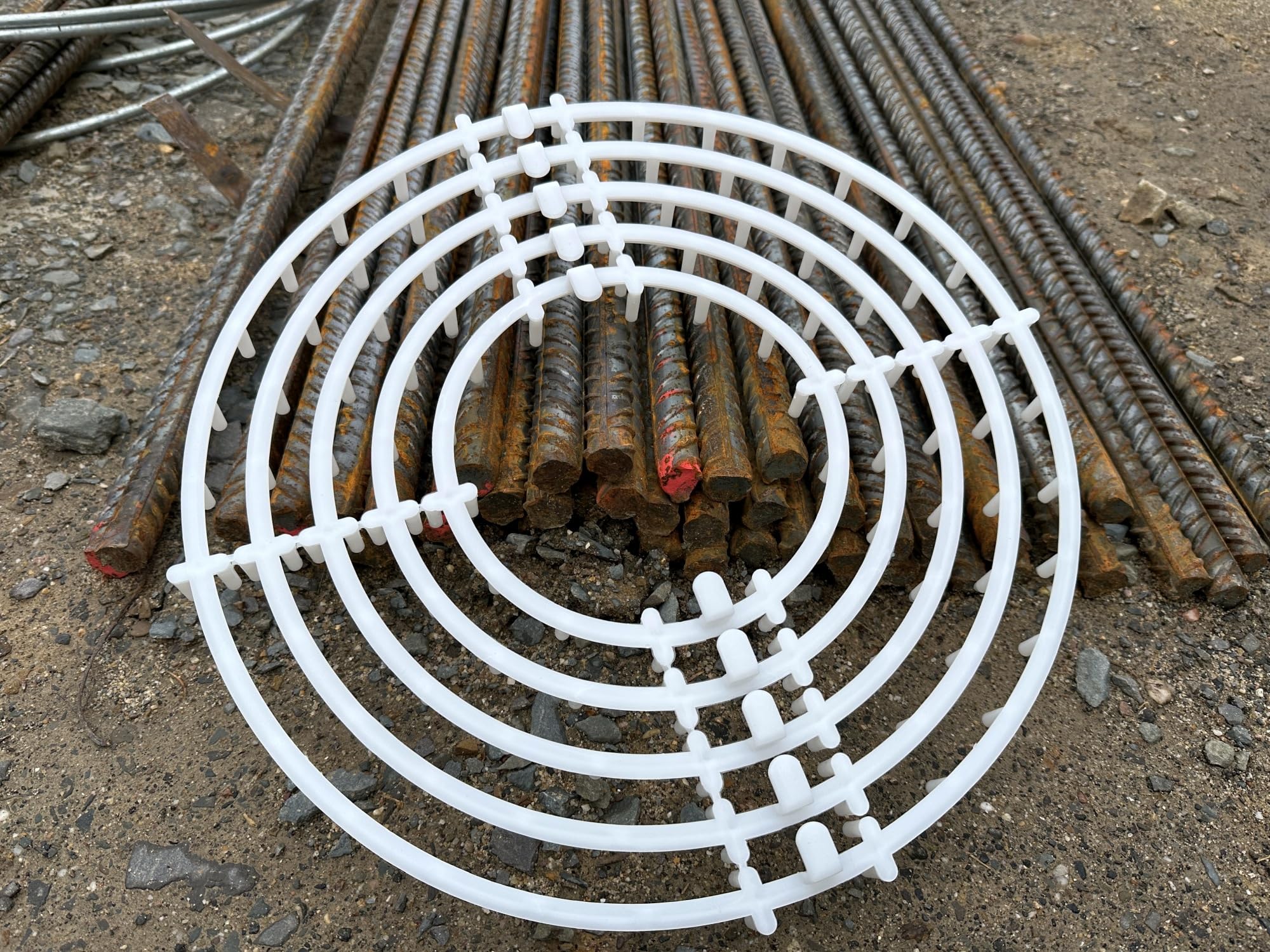HAROMAC DRUNTER-X® Decken Ring-Abstandhalter 30 mm, 25-500 TLG.– 5-Fach Satz aus recyceltem Kunststoff – Abstandhalter für Bewehrung, Armierung, Decken, Fundamente & Betonbau (25)