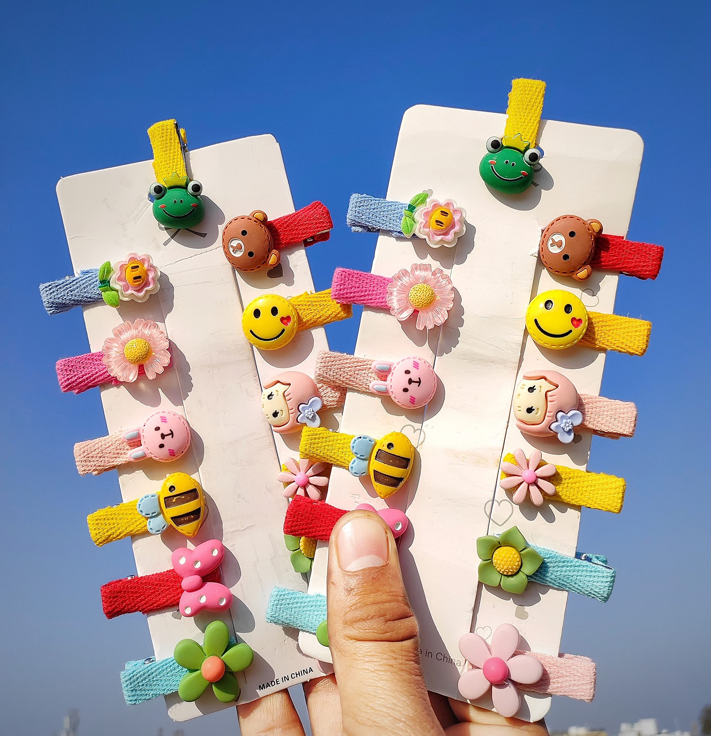 ANNACREATIONS 26 Pcs Baby Girls Hair Clips Cute Animal Character Fruit Flower Pattern Fully Ribbon Lined Hair clips Hair Accessories for Girls 3
