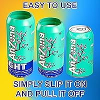 Vista 5 de BeerSkin Skywin - Fundas de silicona para latas que parecen refrescos, paquete de 2 unidades de 12 onzas (355ml), reutilizables y duraderas