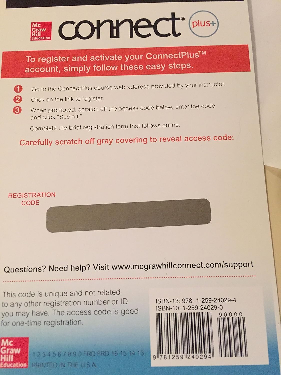 Connect Plus Access Code Financial Accounting Fundamentals McGrawHill