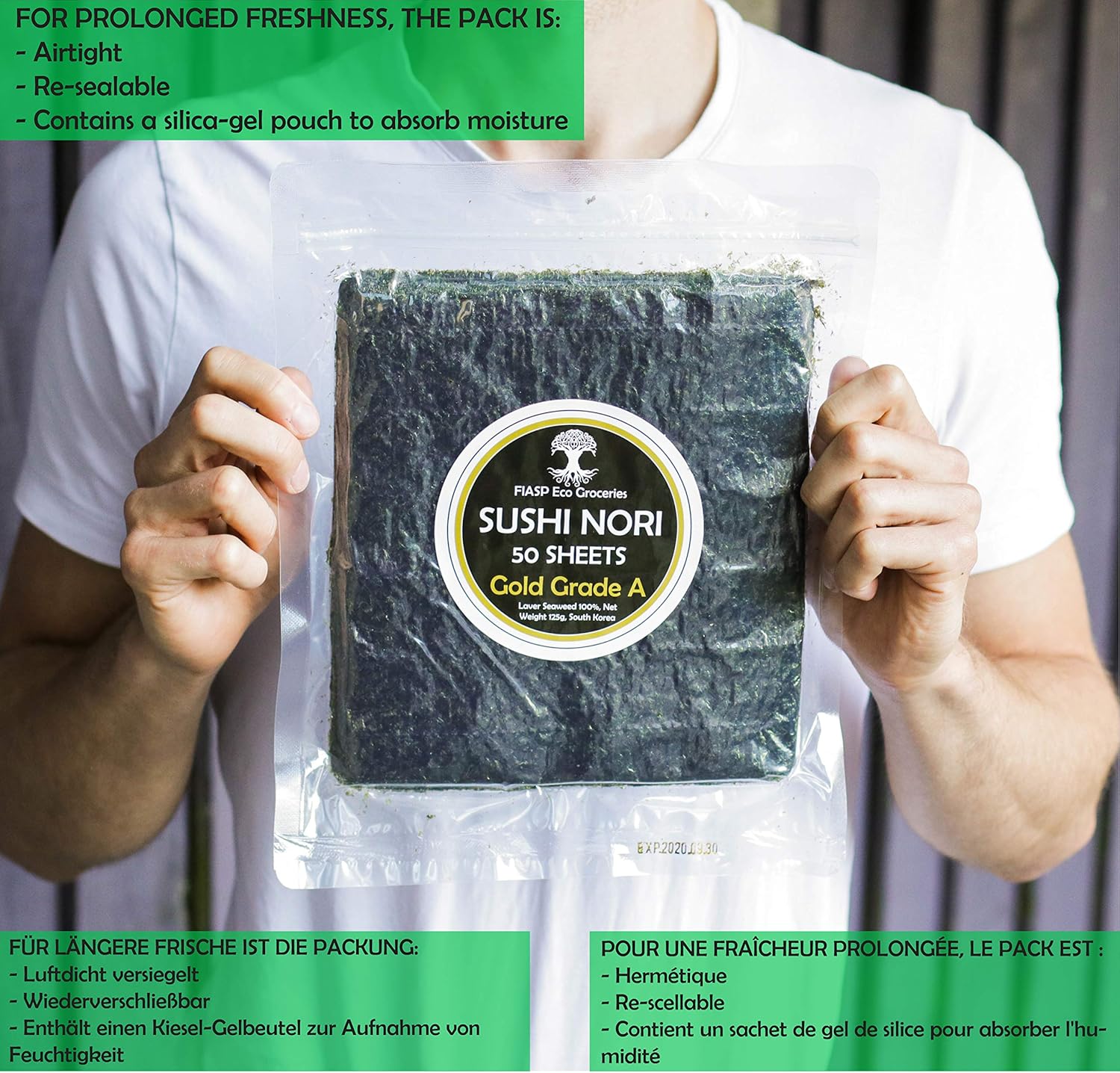 Buy Sushi Nori Seaweed Sheets (Baked September 2022) S. Korea