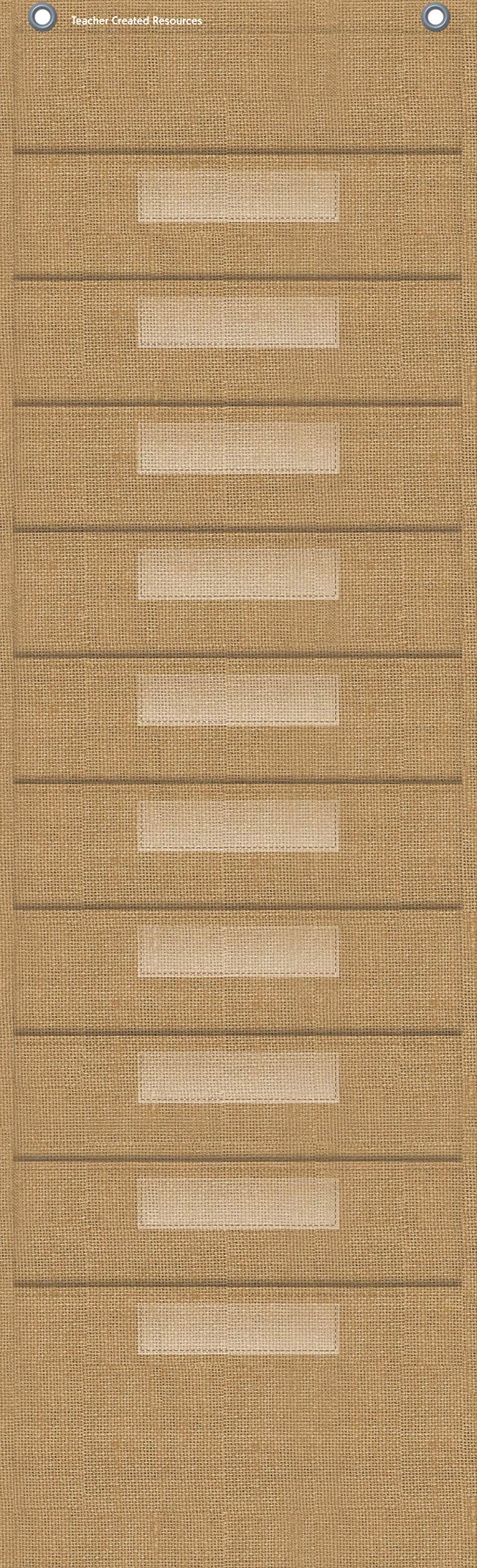 Burlap 10 Pocket File Storage Pocket Chart