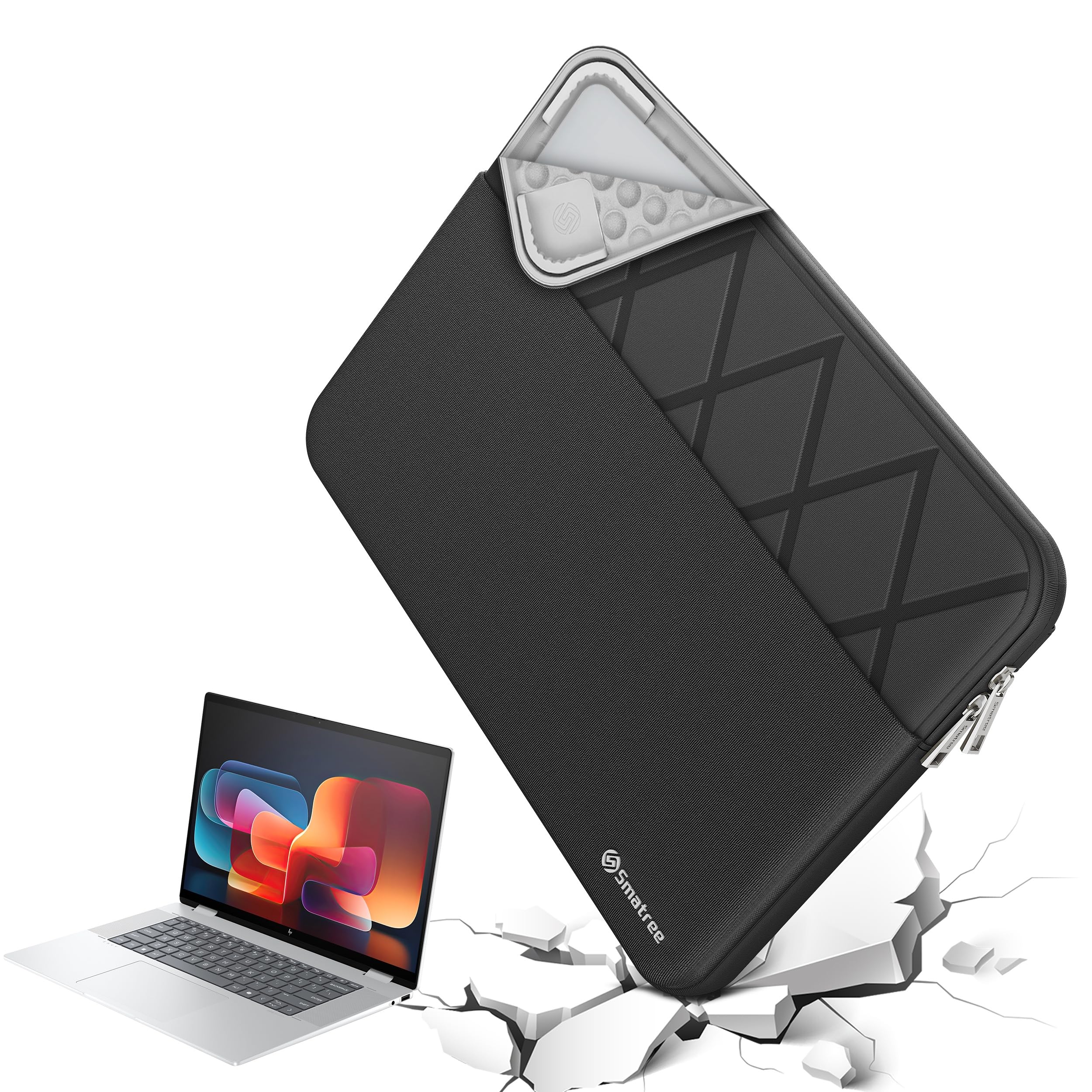 Smatree Funda para portátil HP OMEN de 16.1 pulgadas para laptop Gaming 16/16t/16z | HP - Funda con bolsillo para accesorios, diseño patentado Super Corner (E601)