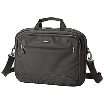 Amazon Basics Borsa compatta per computer portatile con tasche per accessori (15,6 pollici, 40 cm), nero, confezione da 1