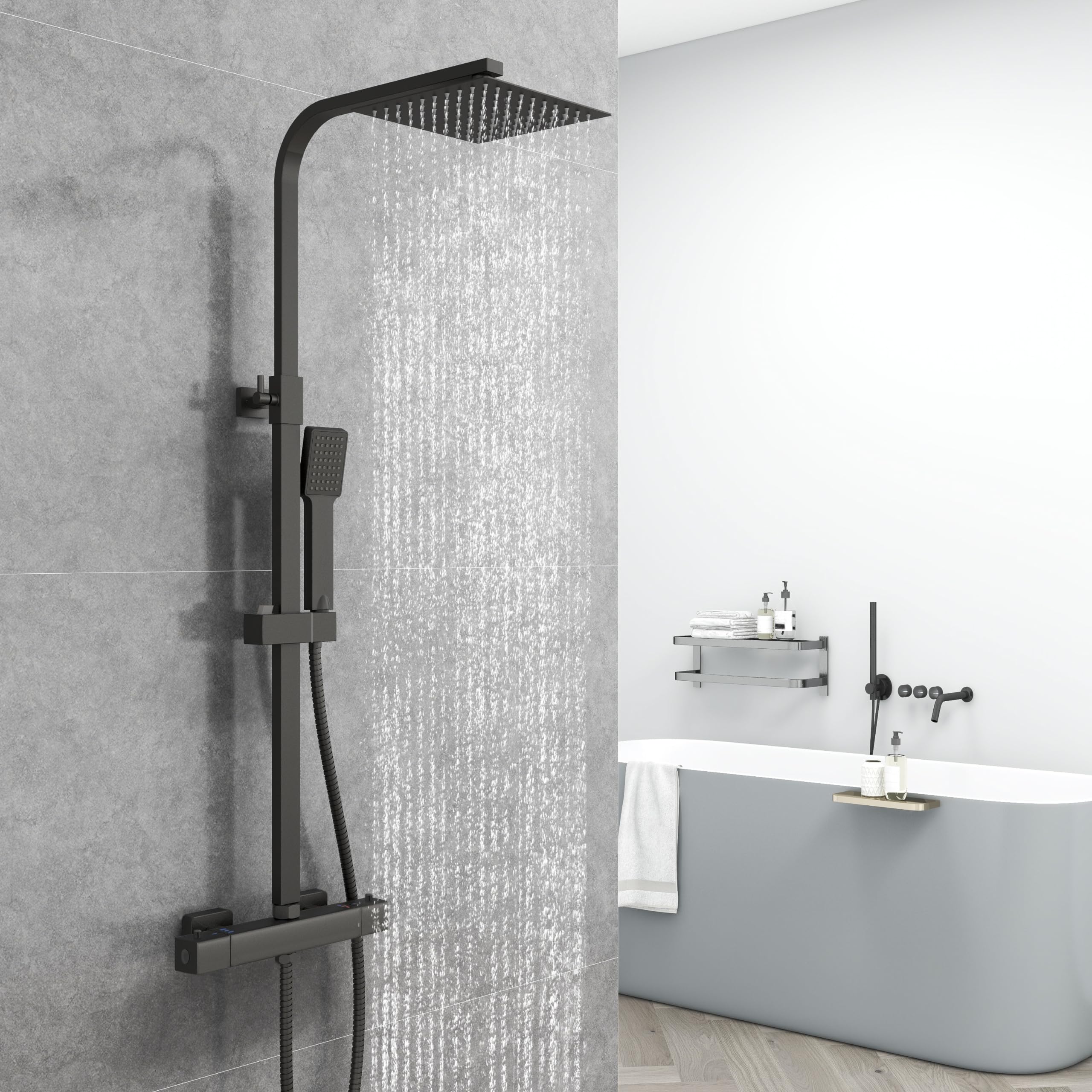 Inox Line - Colonnes de douche thermostatique Aubade Création | Espace