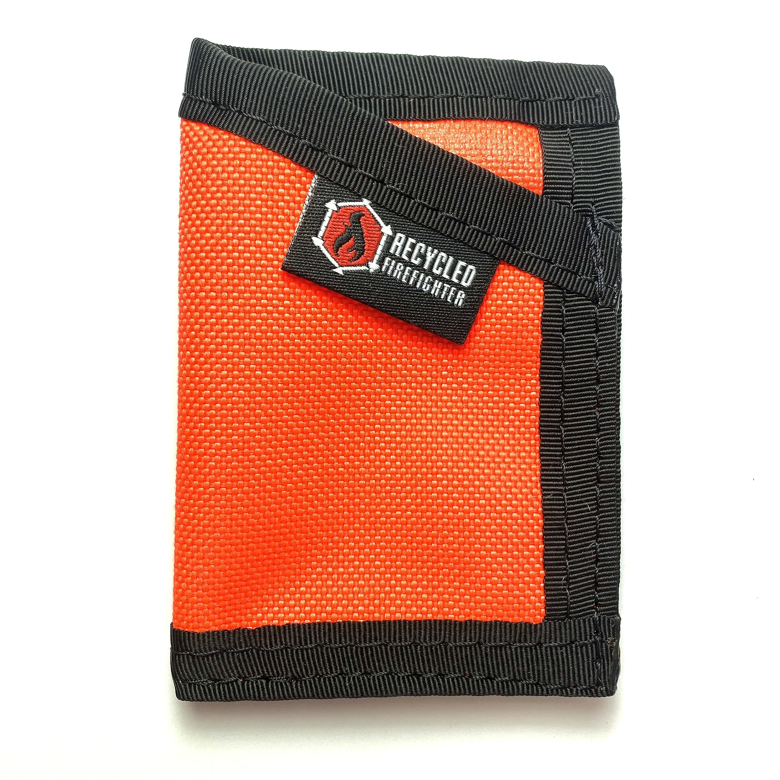 Recycled Firefighter Slim Wallet for Men, Front Pocket Wallet, Nylon Fabric Small Travel Wallet