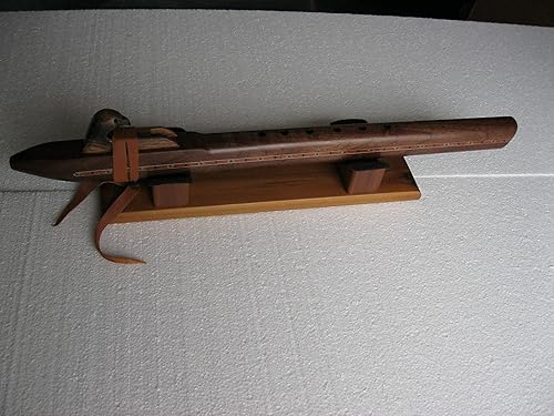 Miniatura 2 de Flauta nativa americana - Madera maciza de nogal - Llave de baja D - Hecho a mano