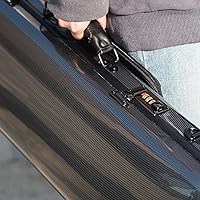 Vista 5 de Estuche para violín Christina 4/4 de tamaño completo de fibra de carbono de alta resistencia rectangular con candado de combinación y bolsa extra