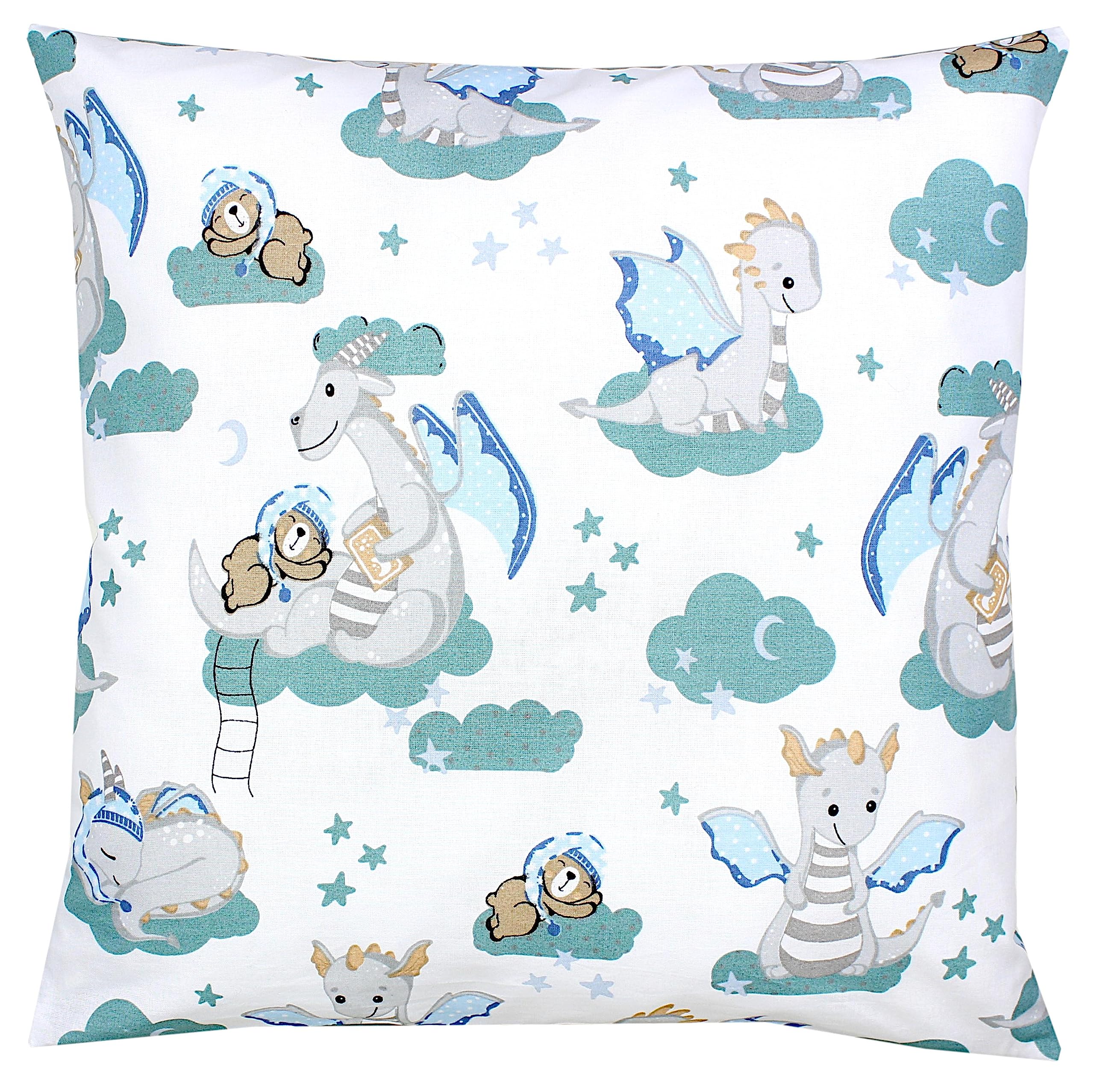 TupTam Funda para Cojin con Diseño Decorativo para Niños, Oso Dino Verde Gris, 40 x 80 cm — view 34