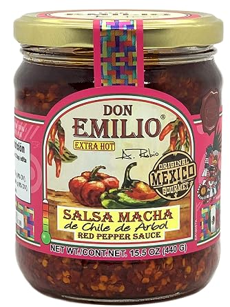 Don Emilio Red Pepper Salsa Macha Extra Hot - 15.5 oz