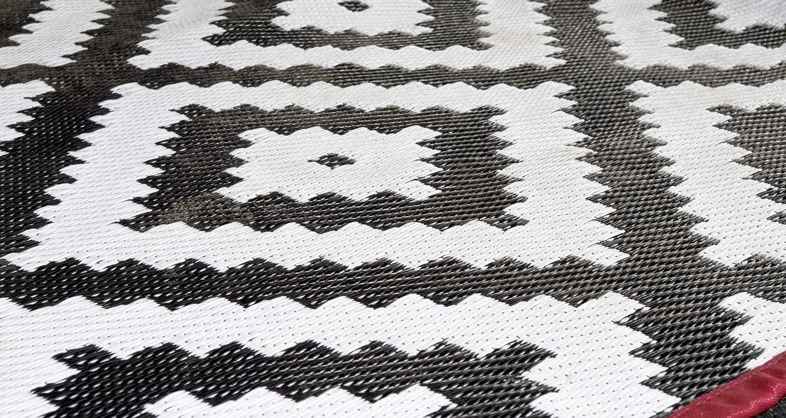 Bo-Camp - Urban Outdoor - Alfombra - Lewisham - Mediana - Negro/Blanco