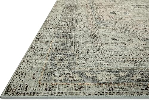 Miniatura 7 de Loloi - Tapete decorativo de la colección Magnolia Home by Joanna Gaines x Sinclair, 2 x 5 pies, color natural  verde salvia