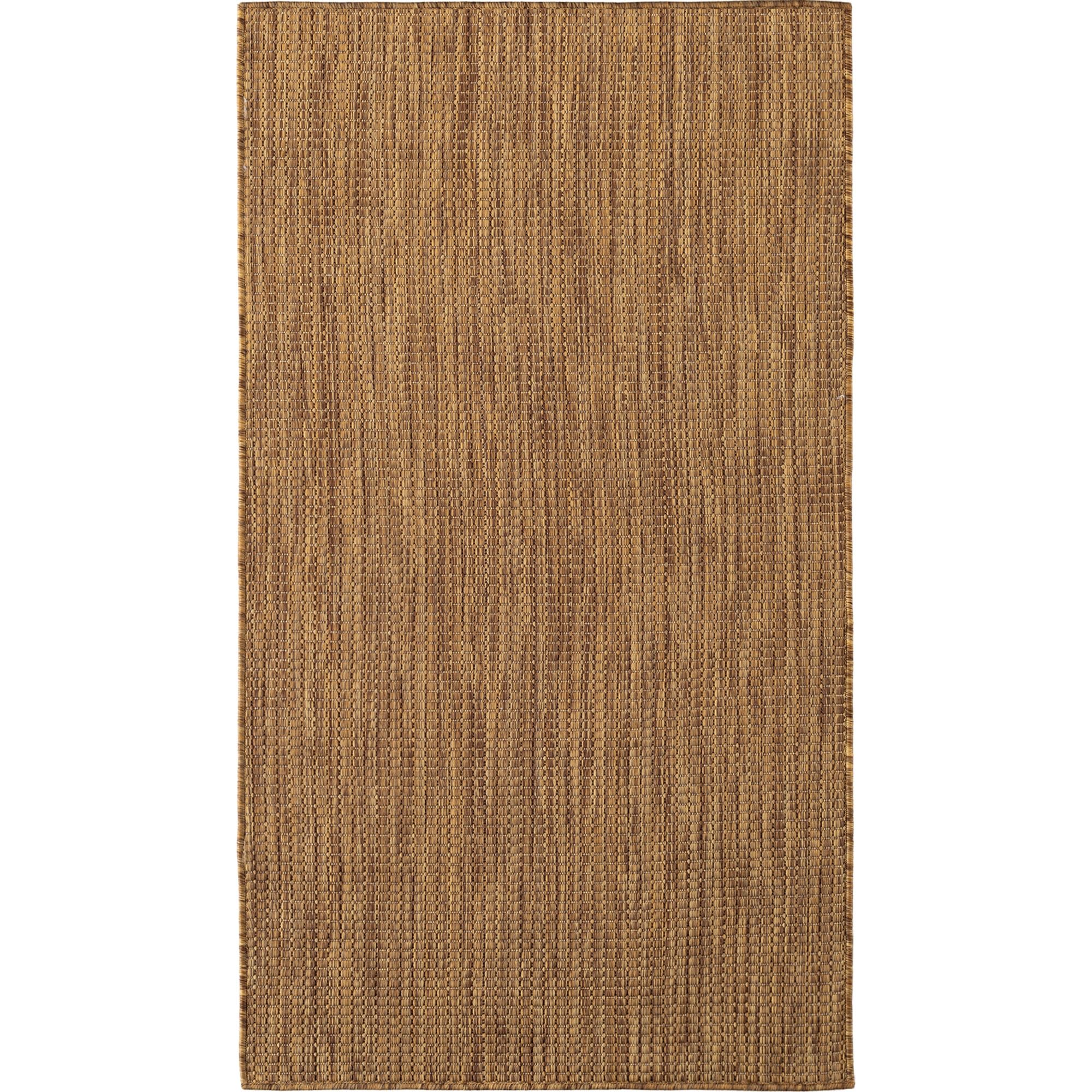 SIMPEX Alfombra Exterior Marrón 60x100 cm Balcón Terraza Jardín Resistente a la Intemperie UV Resistente Pequeña Lisa Tejido Plano Fácil de Limpiar Resistente Moderna