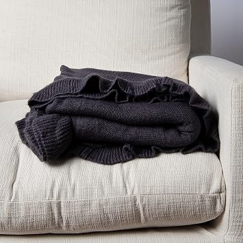 Best Home Fashion Ruffle Border Throw - Thumbnail 2