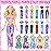 85 Pcs Doll Clothes and Accessories Kit, Include Princess Gowns, Fashion Skirts, Evening Dresseses, Tops, Pants, Bikini Swimsuits, Shoes, Crowns, Necklaces, Glasses in Gift Box for 11-12 Dolls