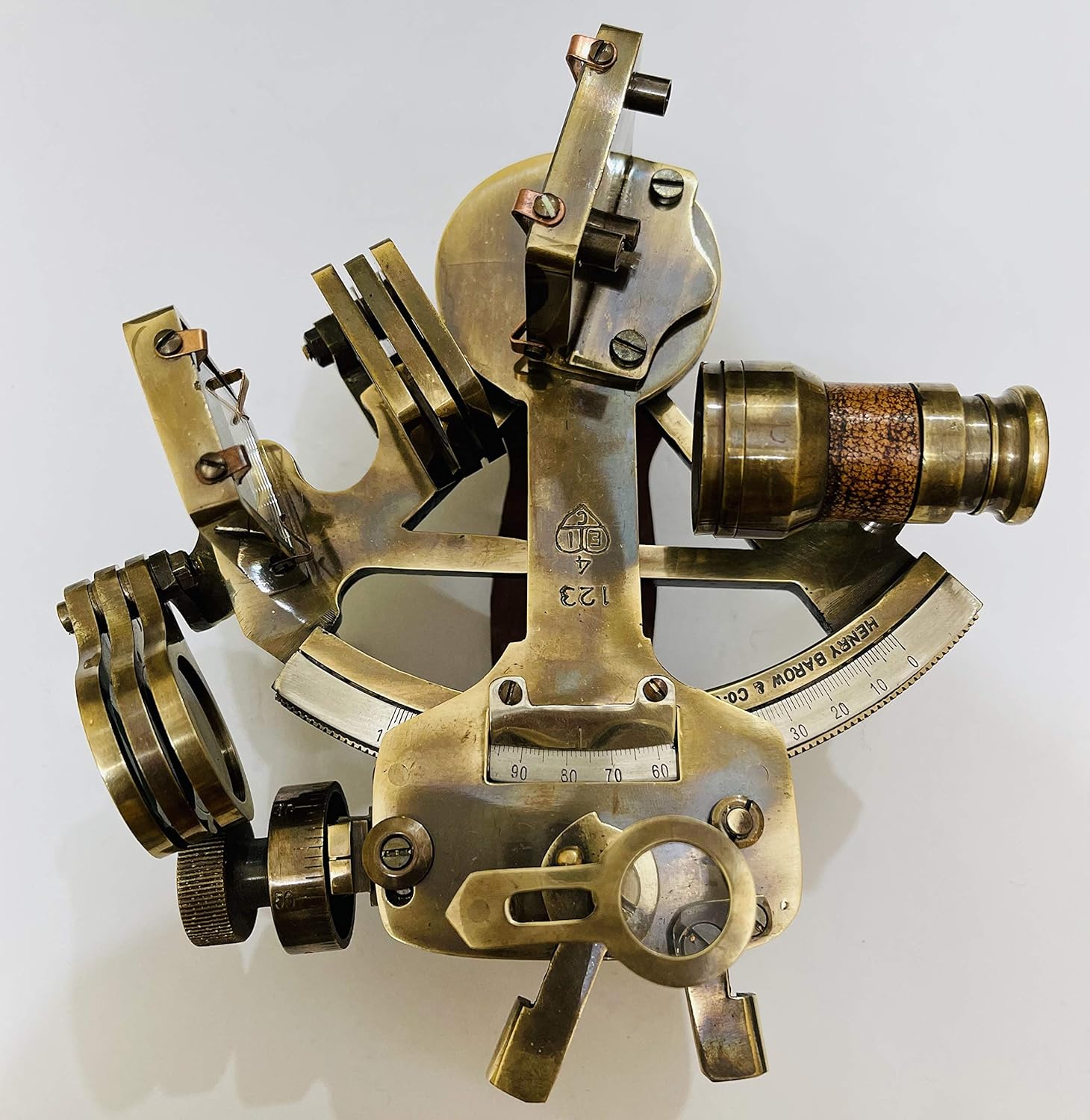 Malla Inc. Nautical Hand-Made Solid Brass Heavy 6" Marine Navigational Sextant