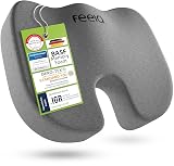feela.® Orthopädisches Sitzkissen [3 Härtegrade] TESTSIEGER – Ergonomisches Sitzkissen für Bürostuhl & Auto – Schmerzlindernd, Steißbein entlastend, Sitzkomfort & Durchblutung fördernd (Medium) Medium (60-100 kg) Dunkelgrau