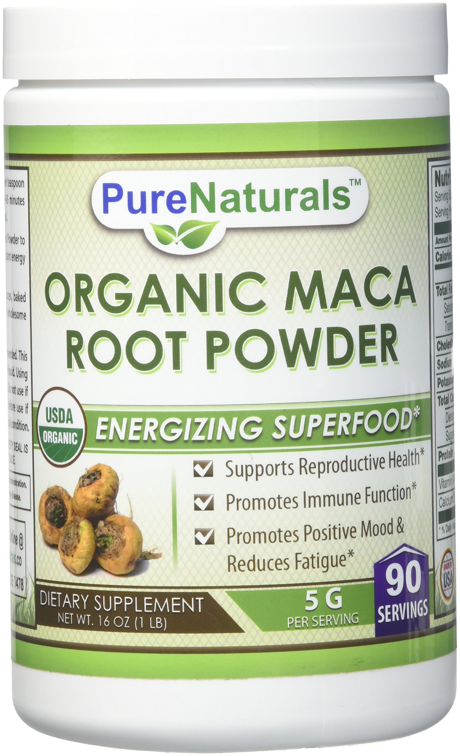 Pure Naturals USDA Certified Organic Maca Root Powder 16 oz 1 lb G | amzdealz