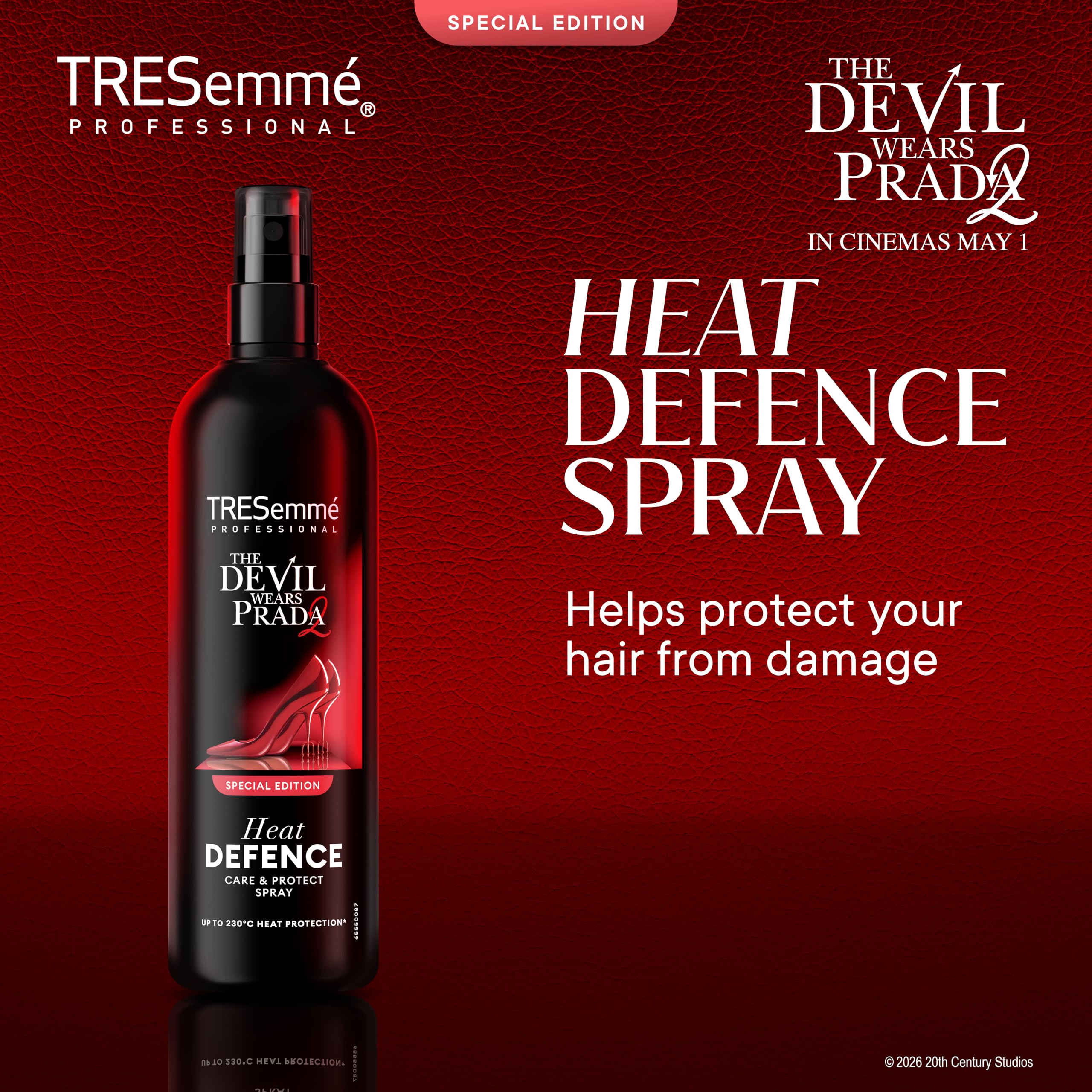 TRESemme Devil Wears Prada 2 Special-Edition Heat Protect Heat Defence Spray Hair Spray up to 230°C* for all hair types 270 ml - 3