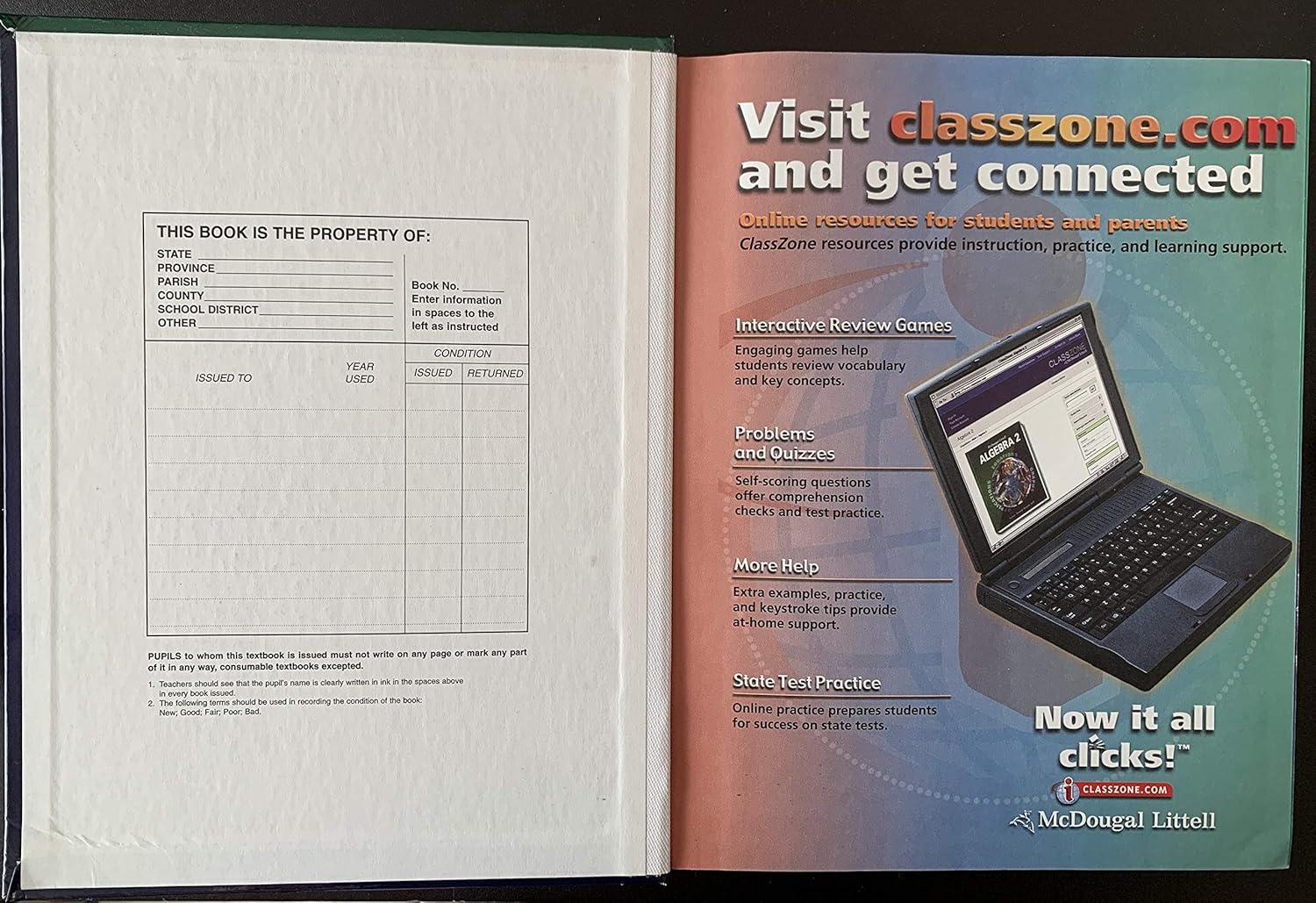 McDougal Littell Algebra 2: Student Edition (C) 2004 2004