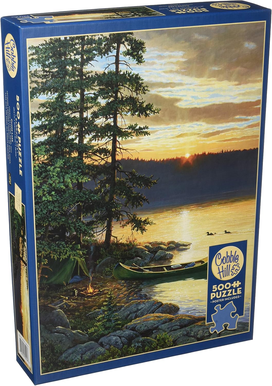 Cobblehill 85018 500 pc Canoe Lake Puzzle, Various