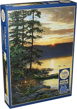 Cobblehill 85018 500 pc Canoe Lake Puzzle, Various