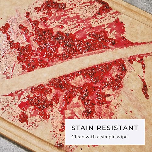 Miniatura 6 de Elihome Juego de tablas de cortar de cocina de 3 piezas, compuesto de fibra de madera natural, apto para lavavajillas, ecológico, antideslizante,