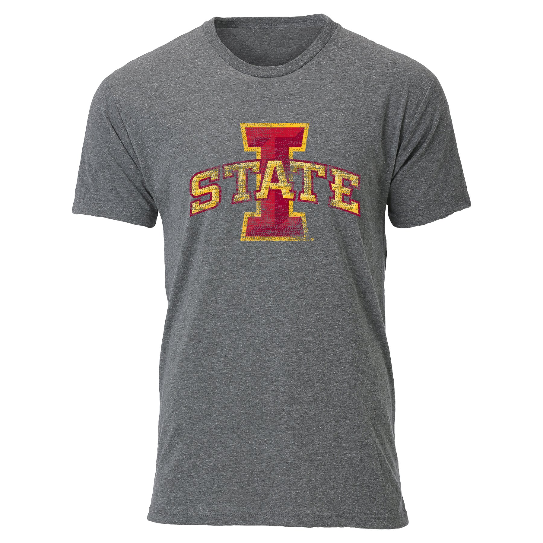 Ouray Sportswear Men's NCAA Tri Blend S/S Tee Iowa State Cyclones, Premium Heather , Small