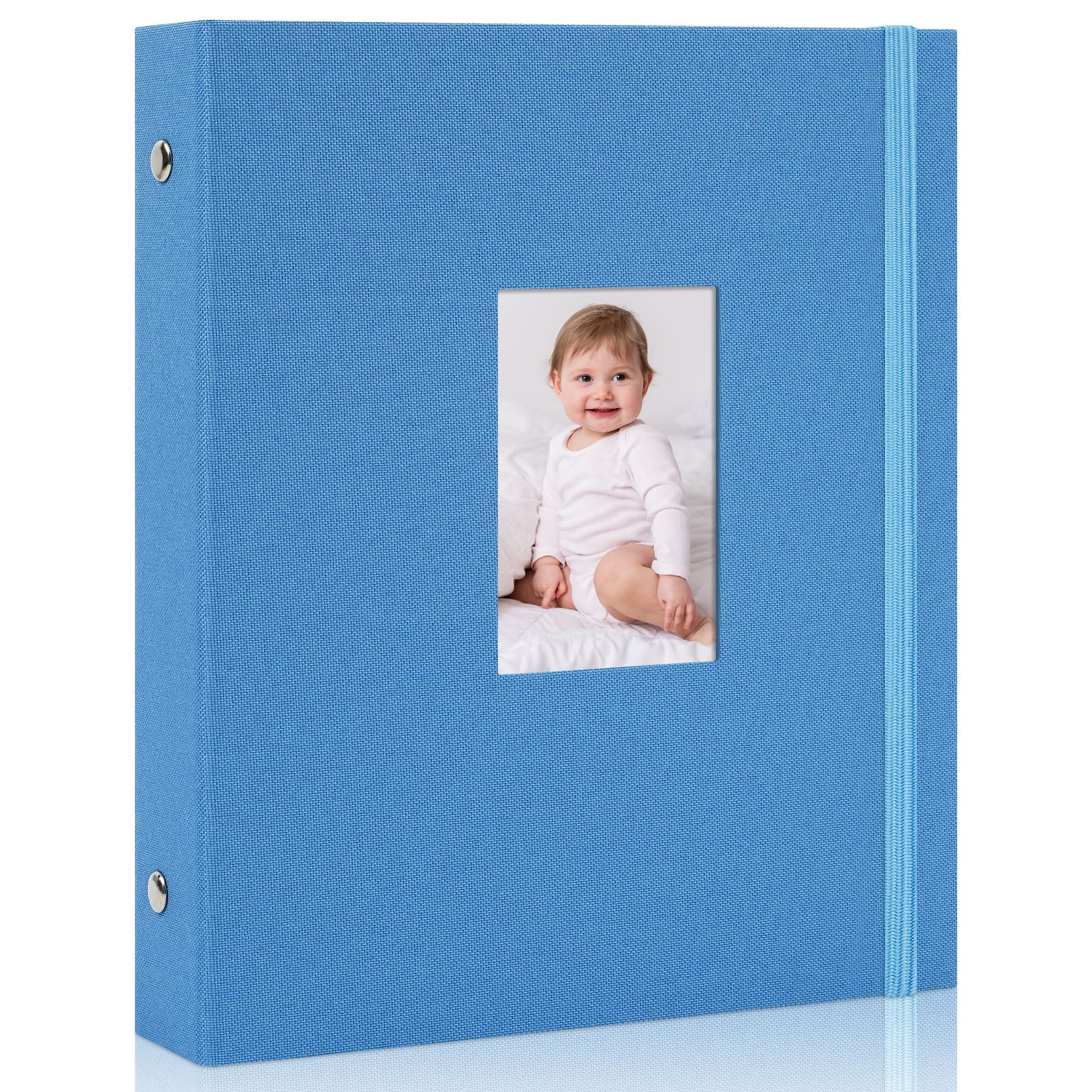 Vienrose Polaroid Photo Album Cloth Bound Photo Book for Fujifilm Instax Mini Film 6 x 9 cm Compatible with Mini 12 11 9 and Polaroid Snap PIC-300 104 Pockets, Holds Up to 208 Photos, Blue