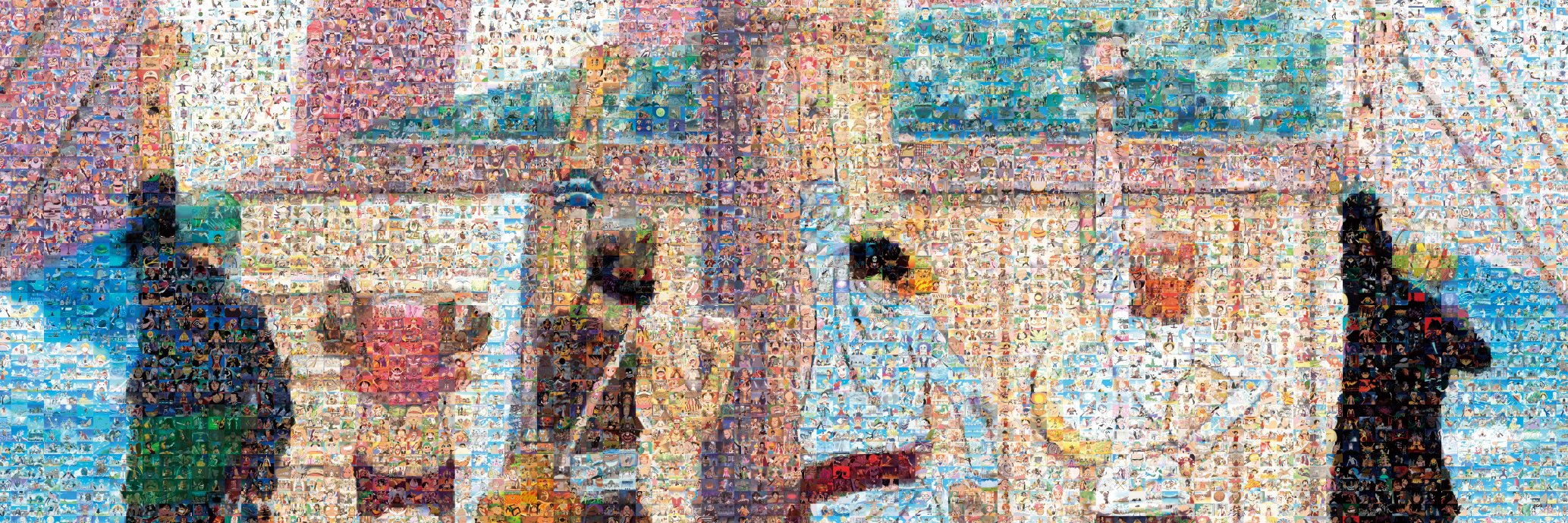 エンスカイ(ENSKY) ONE PIECE ワンピース モザイクアート(仲間の印) 34×102cm ジグソーパズル 950ピース JIGSAW PUZZLE 950-27 6才以上