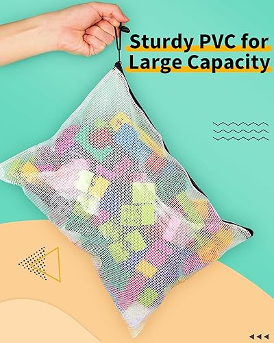 Miniatura 3 de Smarpau Bolsa de malla con cremallera B4, paquete de 24 bolsas con cremallera de 15 x 11 pulgadas para organizar, bolsas impermeables multiusos con