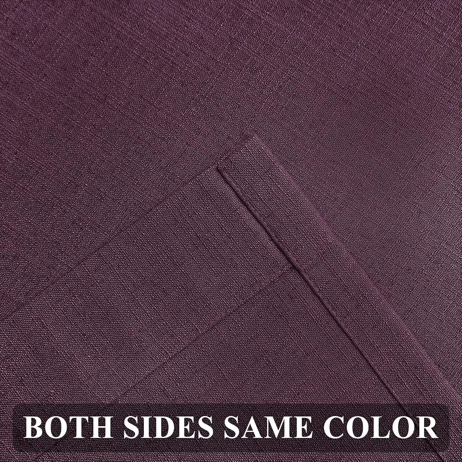 Fcosie Living Room Linen Curtains Pinch Pleat Drapes for Traverse Rods Room Darkening Curtain Panels for Farmhouse Wedding Ceremony Party Window Decor (1 Panel), 72 x 96 Inch, Plum