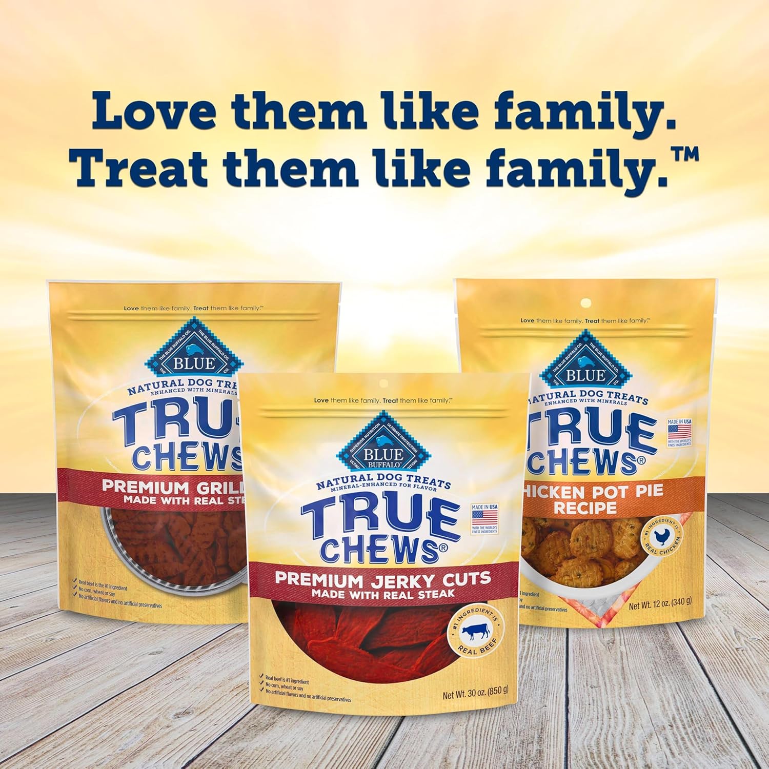 Blue Buffalo True Chews Premium Jerky Cuts Dog Treats, Made in The USA with Natural Ingredients, Beef, 30-oz Bag