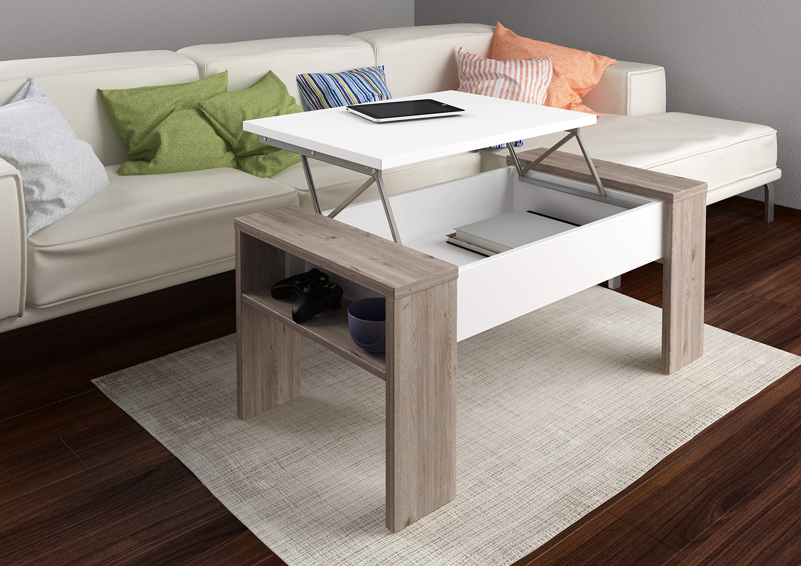 Tavolino Contenitore Mona Vale Wink Design - Finitura Rovere E Bianco - Foto 2