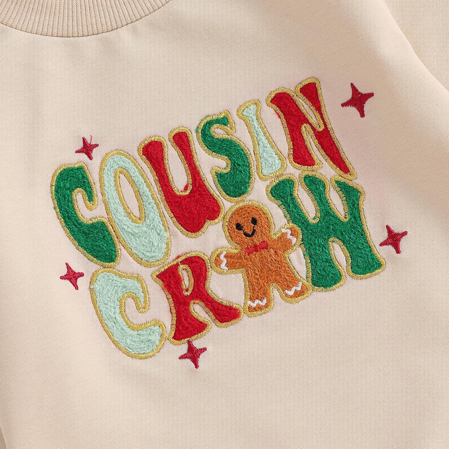 Ayalinggo Baby Girl Christmas Outfit Toddler Gingerbread Cousin Crew Sweatshirt Oversized Sweater Kids Fall Winter Clothes