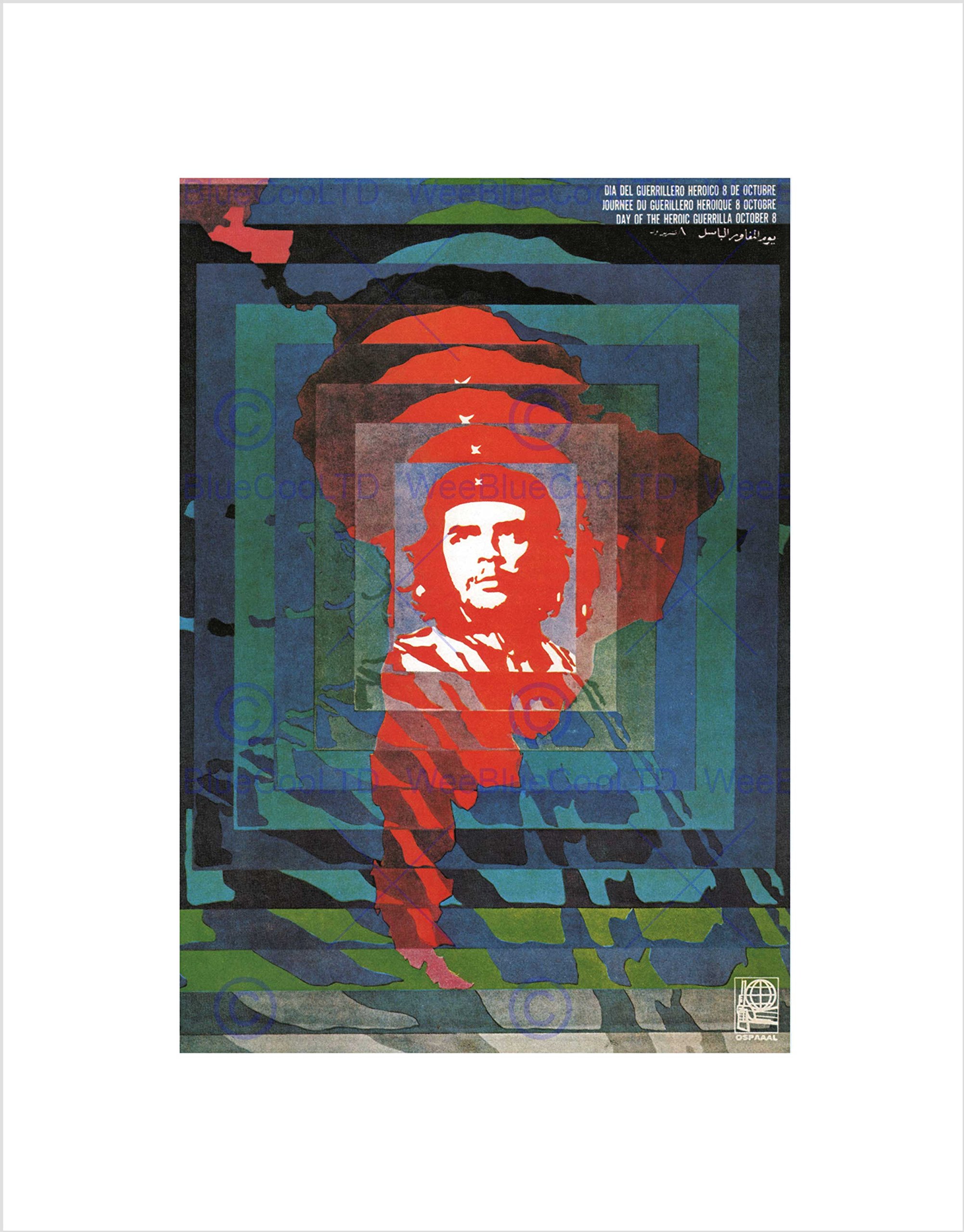 Wee Blue Coo Heroic Guerrilla Cuba Che Guevara Wall Art Print