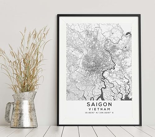 Miniatura 6 de Mapa de Saigón, Vietnam, Light 2 (12x16)