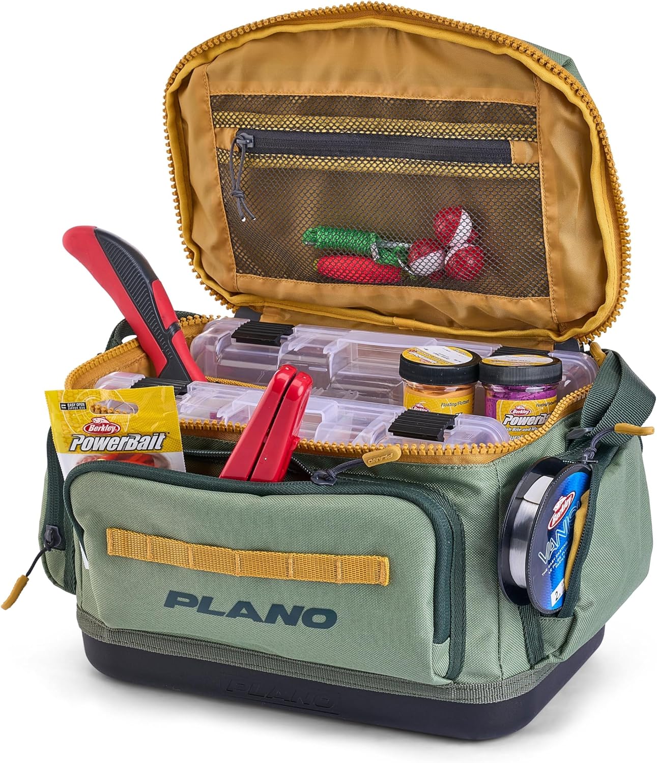 Plano Weekend 3600 Tackle Bag, Cutting-Edge Fishing Tackle Bag, Molded Waterproof Base, Spacious Storage, Die Cut Tool Sleeves, Daisy Chain Attachment Points