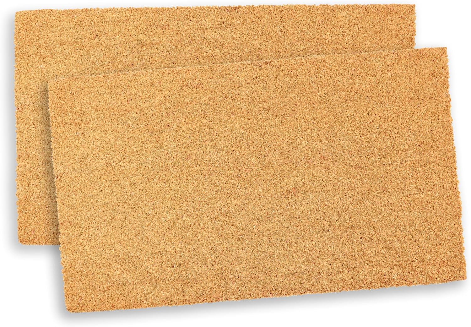 Plain Coir Doormat 18x30 Inches – Natural Coconut Fiber Front Door Mat – Heavy Duty Outdoor Entrance Rug for DIY Stencils, Porch & Patio – Non-Slip Vinyl Backing