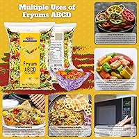 Vista 3 de Rani Far Far/Fryums (pellet de trigo y tapioca) Forma ABCD 7 oz (200 g) ~ Vegano, Kosher, sin cocinar, utilizado para hacer papad